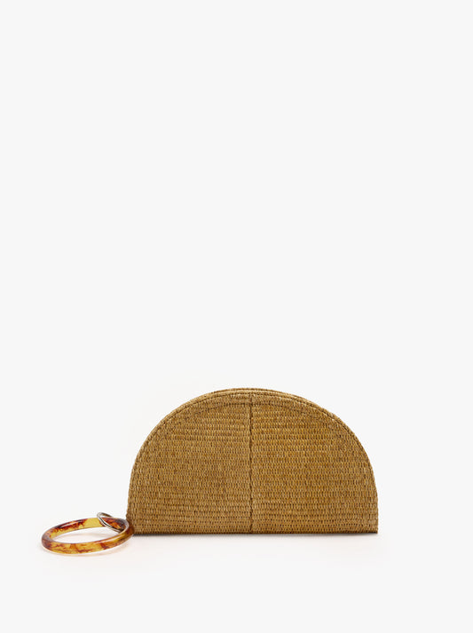 Half Moon Party Bag With Paper Straw Effect