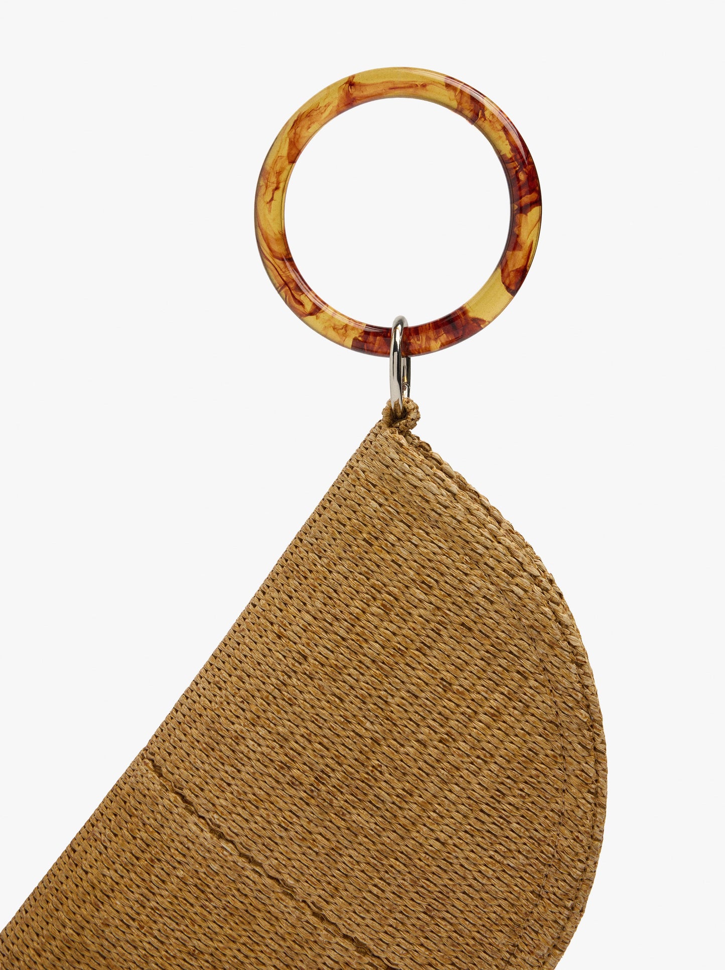 Half Moon Party Bag With Paper Straw Effect