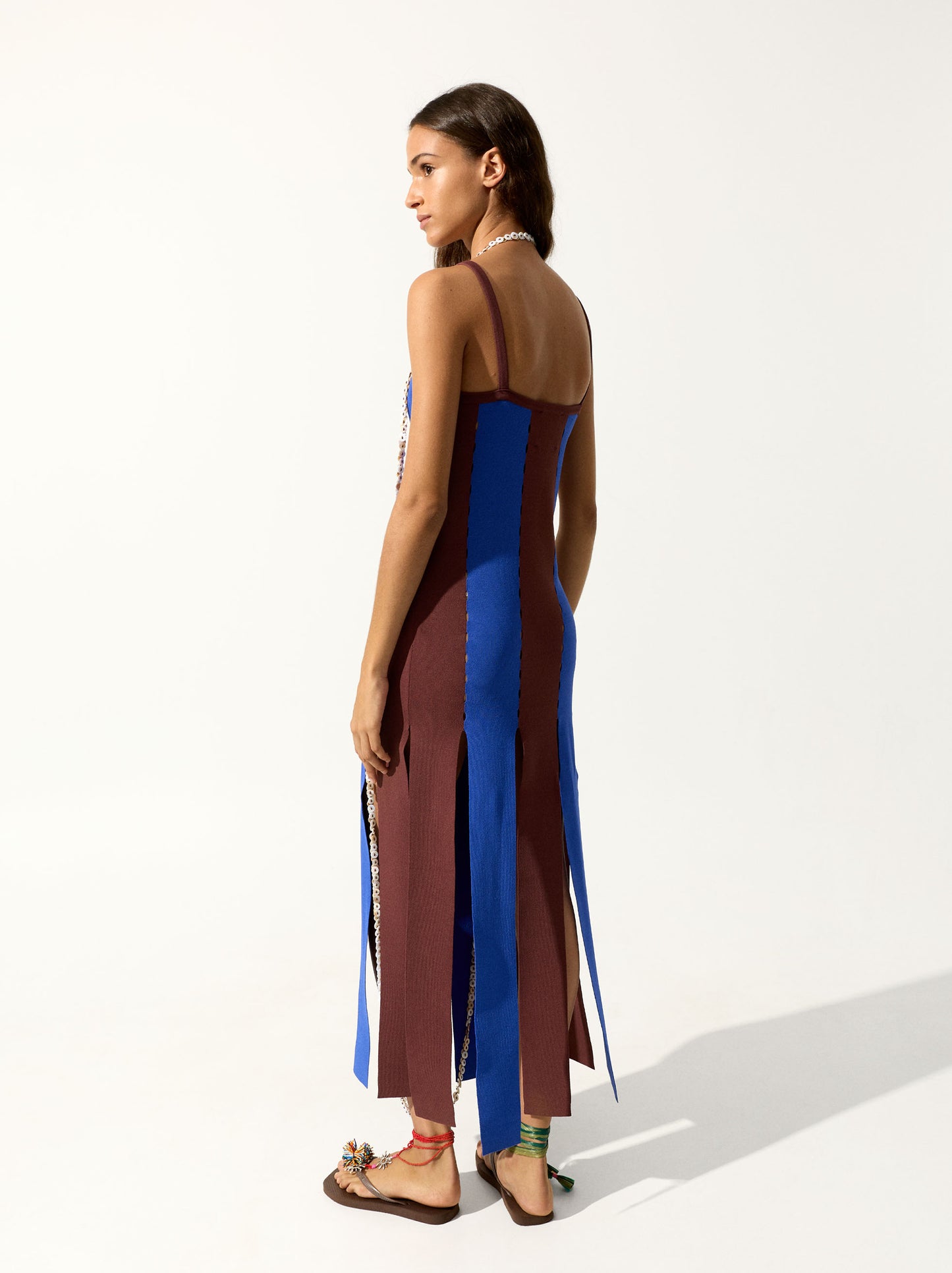 Dress With Knit Stripes