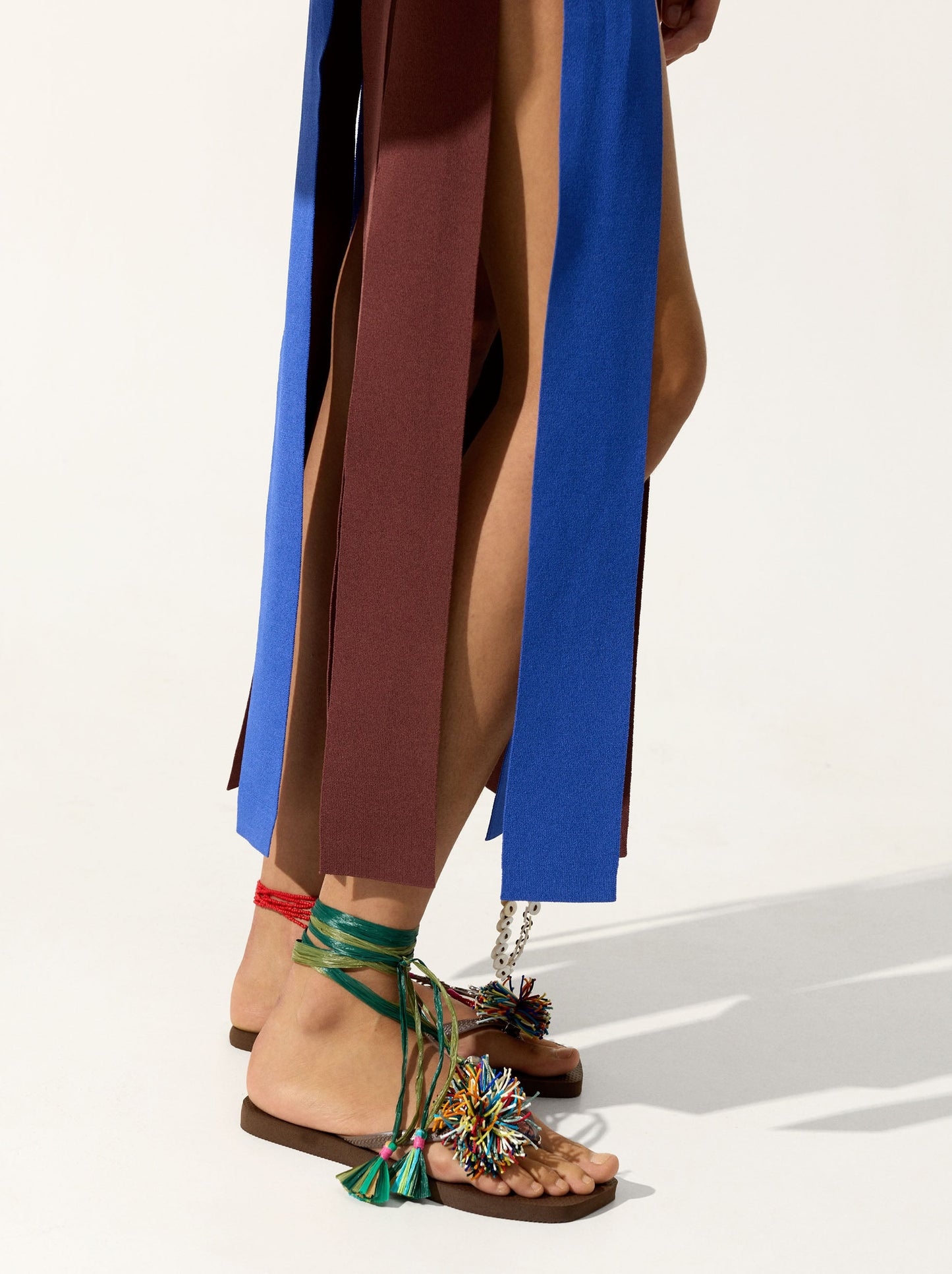 Dress With Knit Stripes