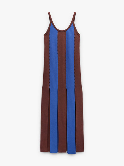 Dress With Knit Stripes