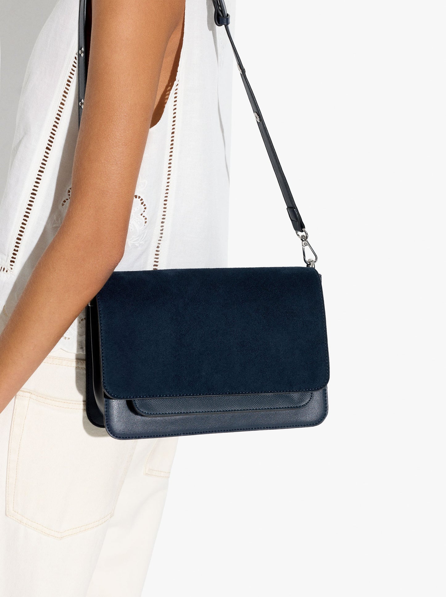 Crossbody Bag With Flap Soft Texture