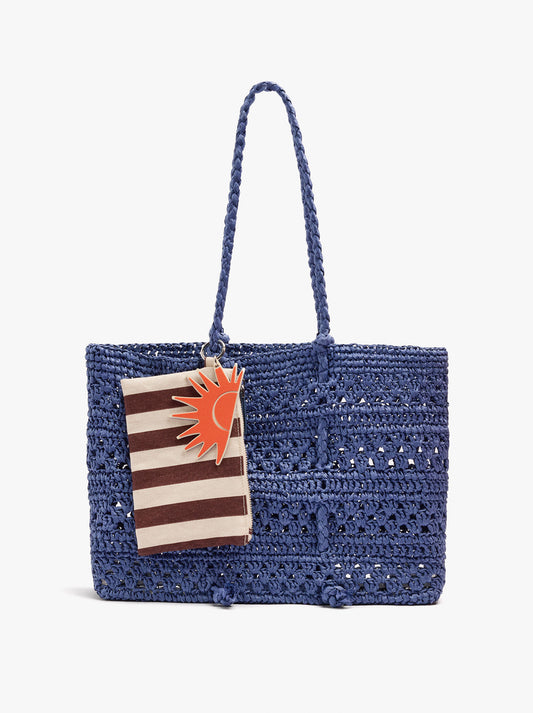 Tote Bag Braided With Paper Straw Effect