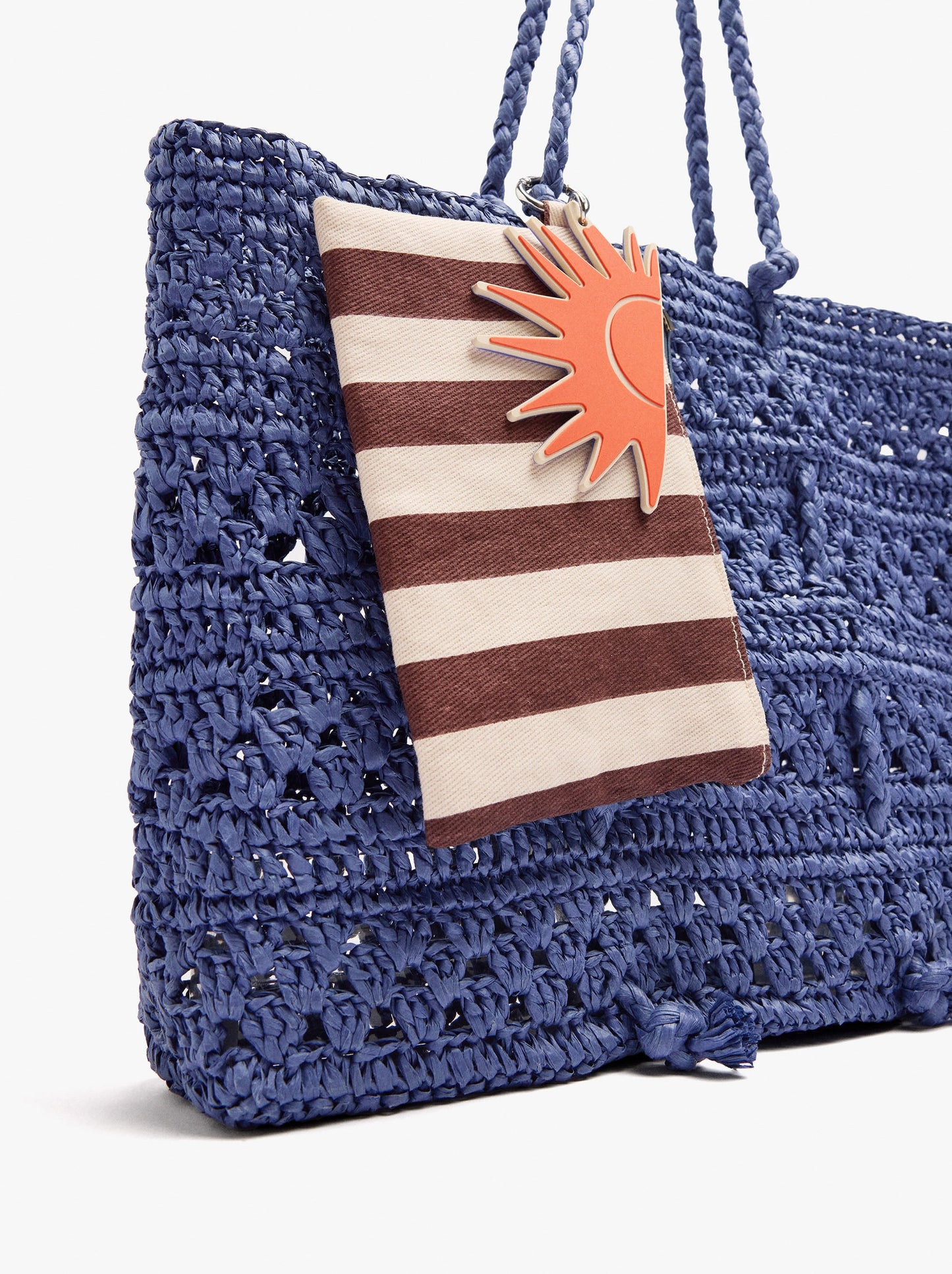 Tote Bag Braided With Paper Straw Effect