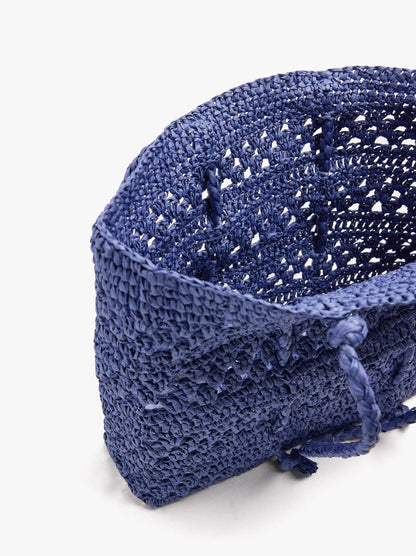 Tote Bag Braided With Paper Straw Effect