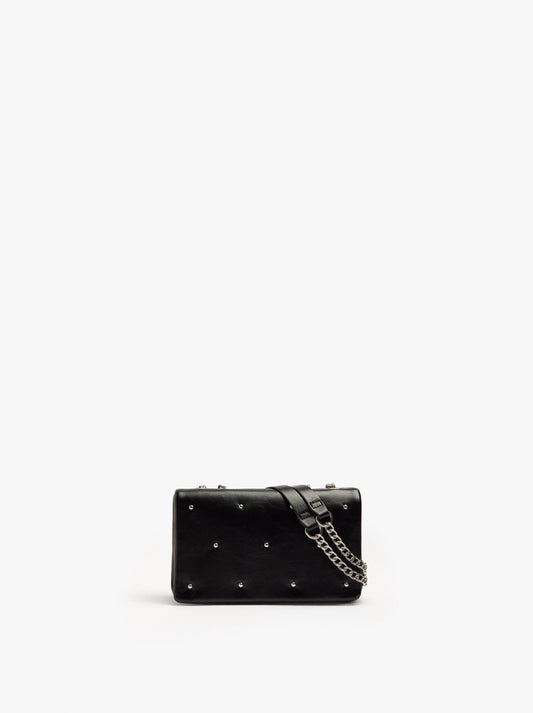Shoulder Bag With Flap And Studs