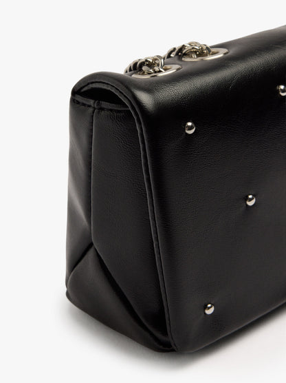 Shoulder Bag With Flap And Studs