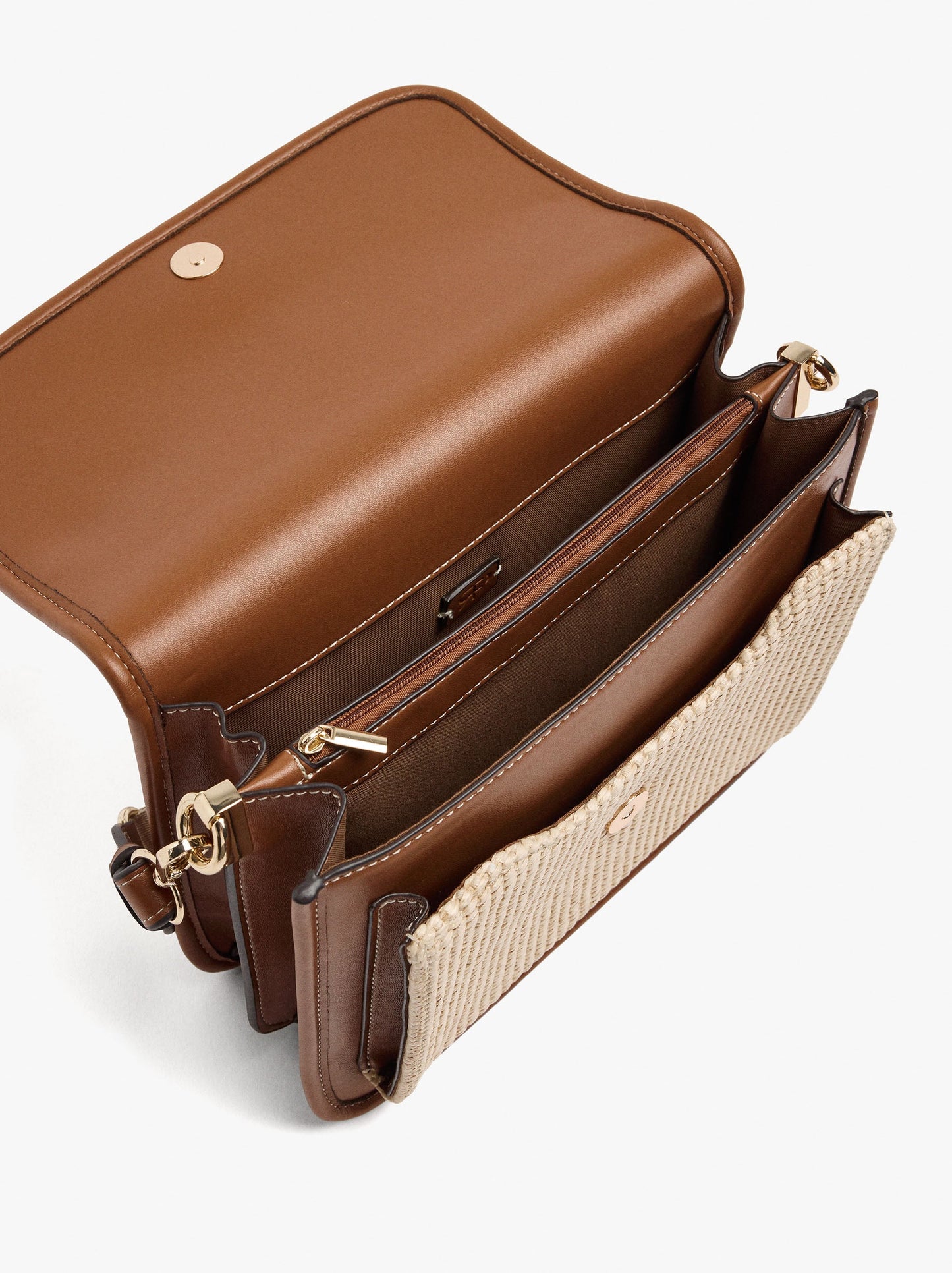 Shoulder Bag With Flap And Crossbody Bag Strap