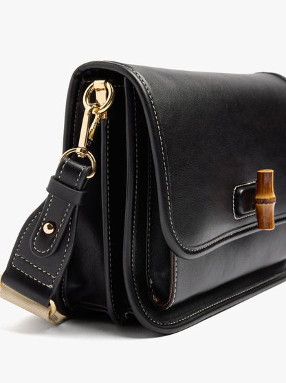 Shoulder Bag With Flap And Crossbody Bag Strap