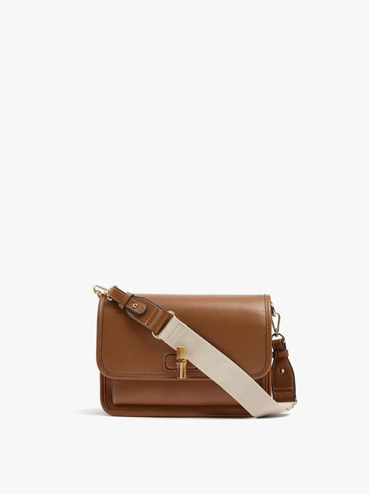 Shoulder Bag With Flap And Crossbody Bag Strap