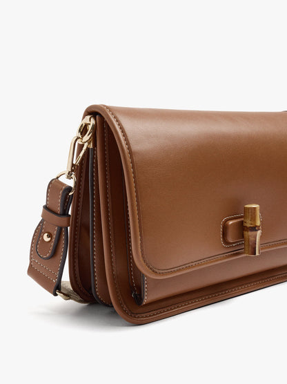 Shoulder Bag With Flap And Crossbody Bag Strap