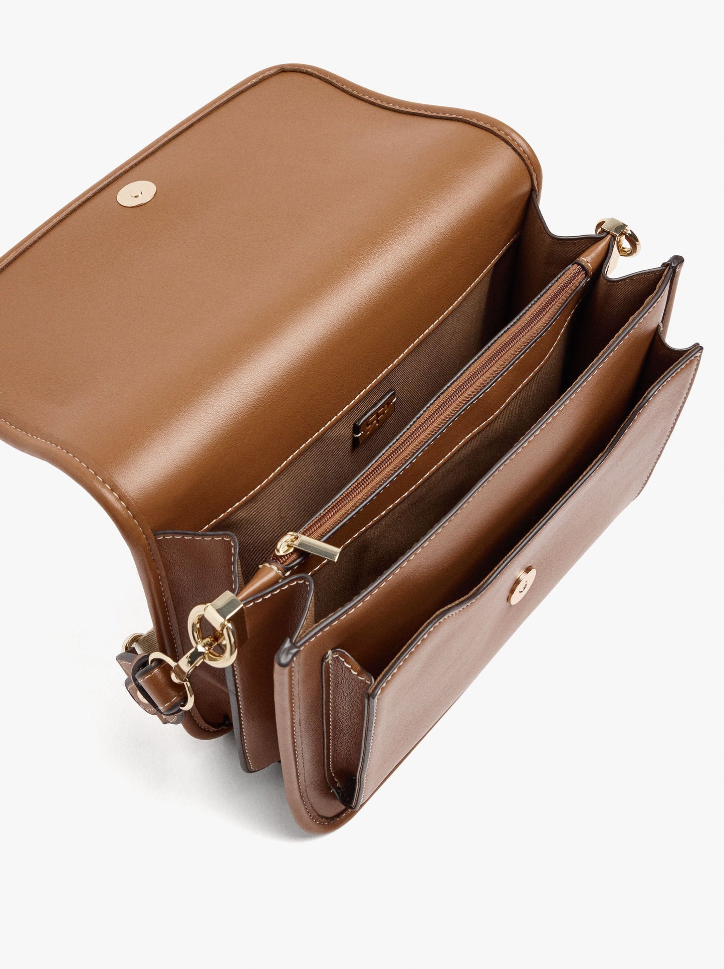 Shoulder Bag With Flap And Crossbody Bag Strap