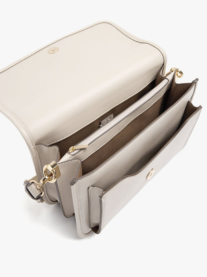 Shoulder Bag With Flap And Crossbody Bag Strap