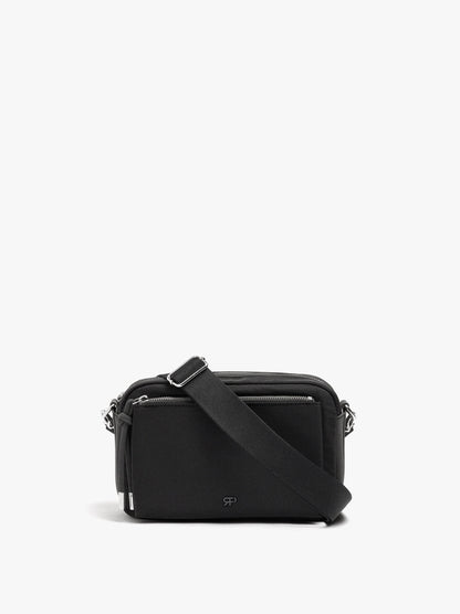 Nylon Crossbody Bag With Exterior Pockets