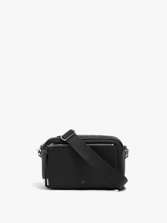 Nylon Crossbody Bag With Exterior Pockets