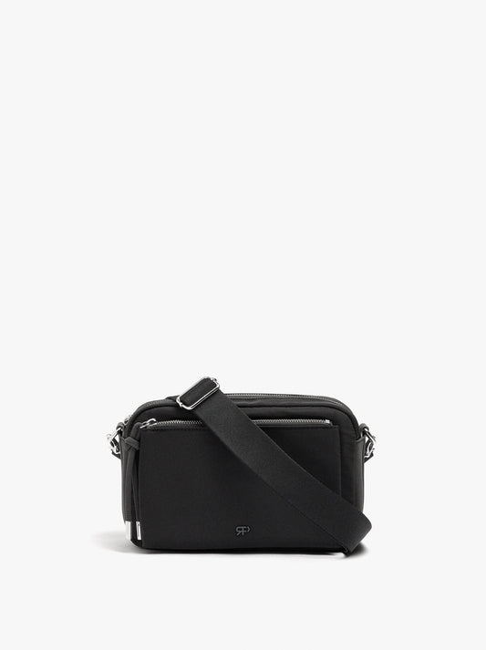 Nylon Crossbody Bag With Exterior Pockets