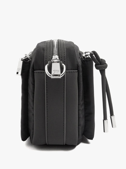Nylon Crossbody Bag With Exterior Pockets