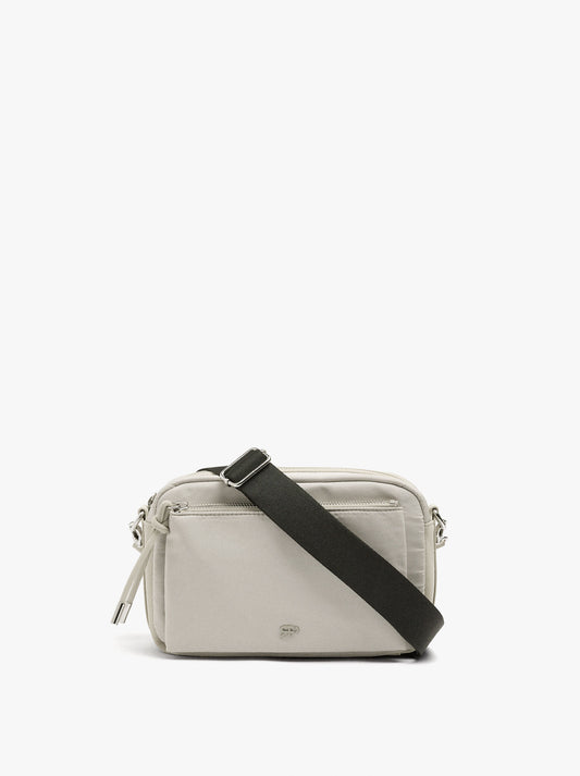 Nylon Crossbody Bag With Exterior Pockets