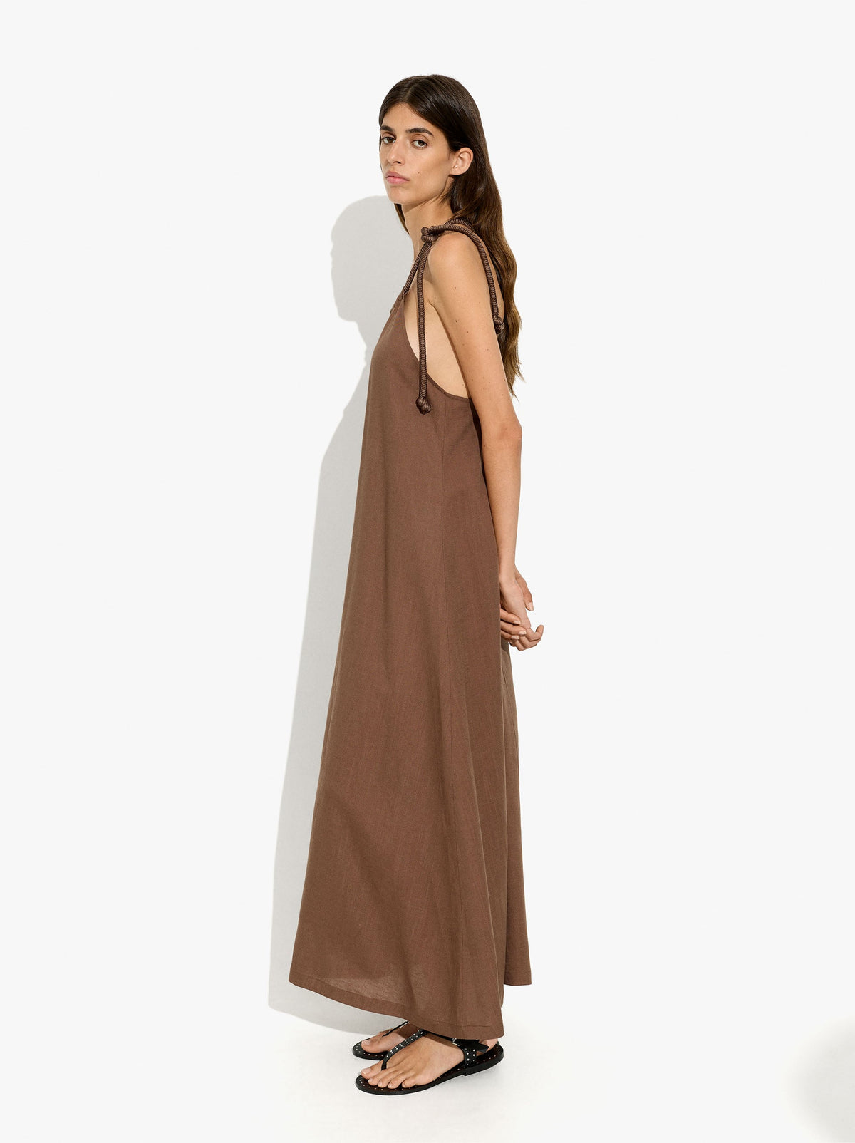 Halter Dress With Braided Detail