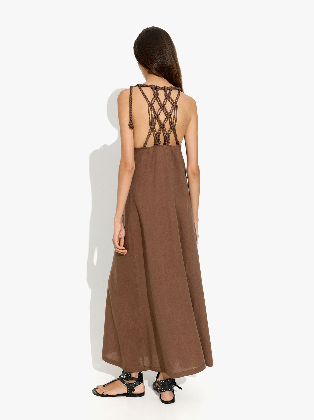Halter Dress With Braided Detail