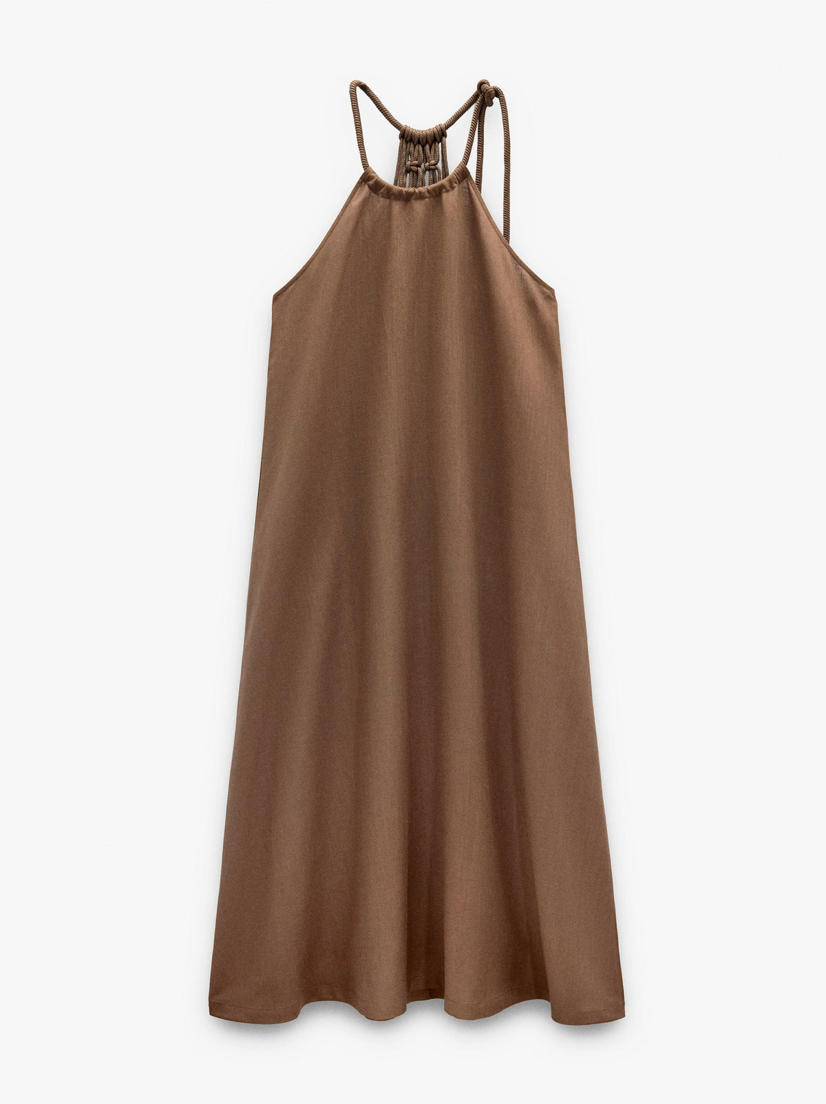 Halter Dress With Braided Detail