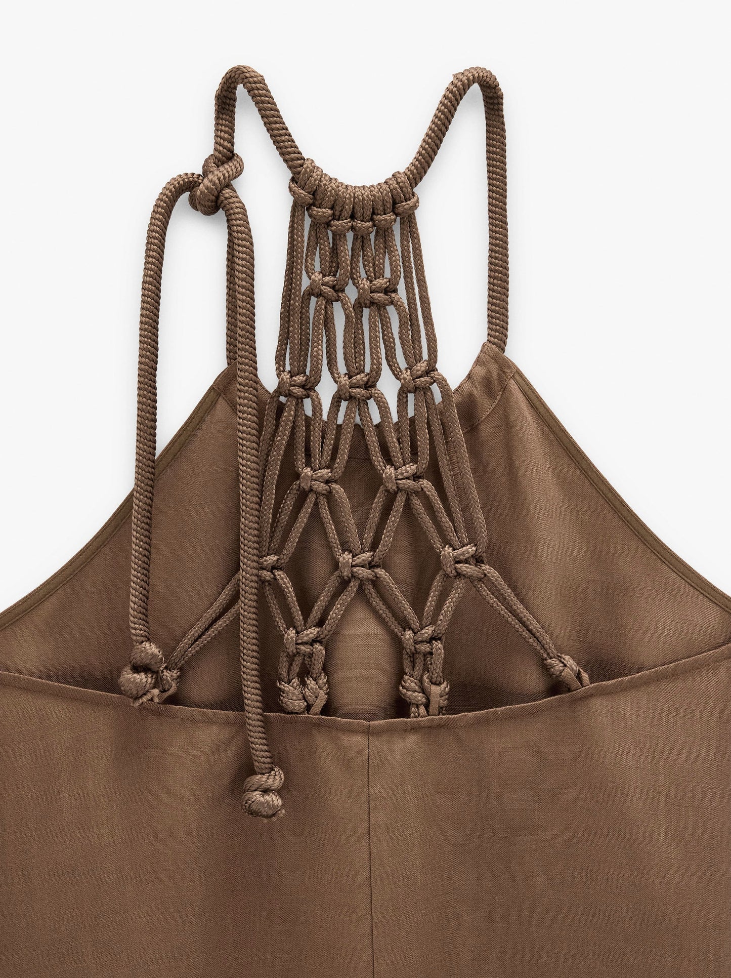 Halter Dress With Braided Detail