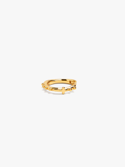 Individual Hoop With Spheres 18k Gold Plated