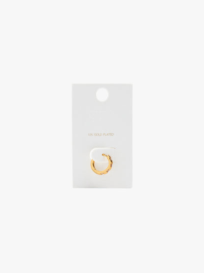 Individual Hoop With Cubic Zirconia 18k Gold Plated