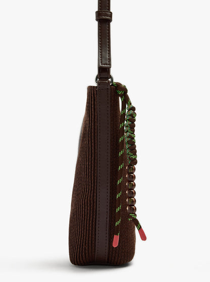 Ribbed Mobile Phone Bag With Strap