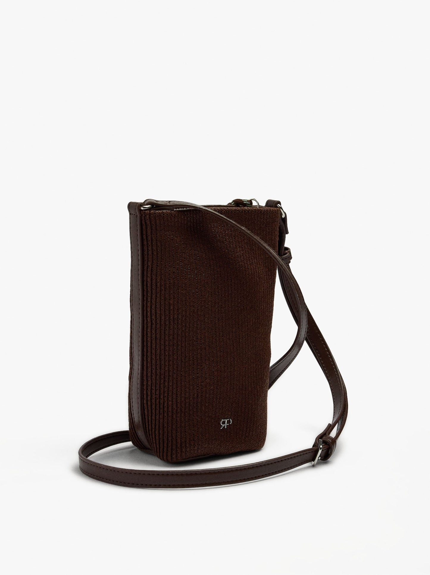 Ribbed Mobile Phone Bag With Strap