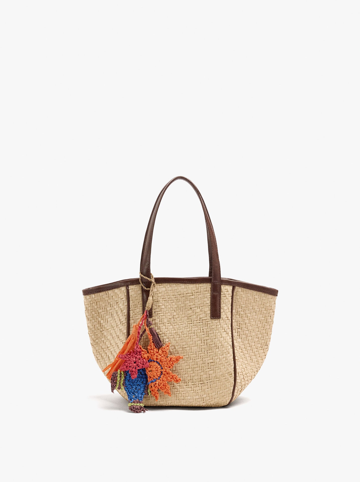 Tote Bag Paper Straw With M Pendant
