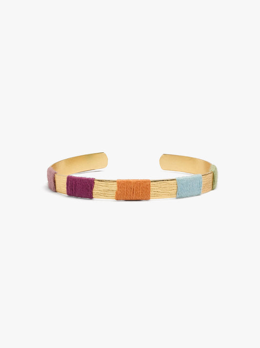 Open Bracelet With Colour Segments