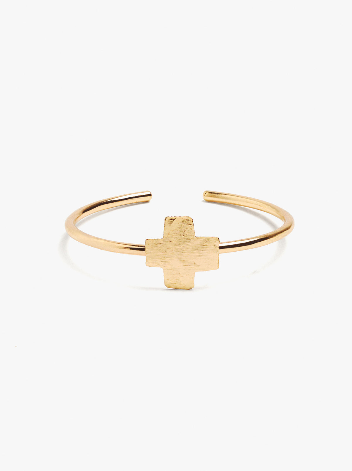 Open Bracelet With Cross