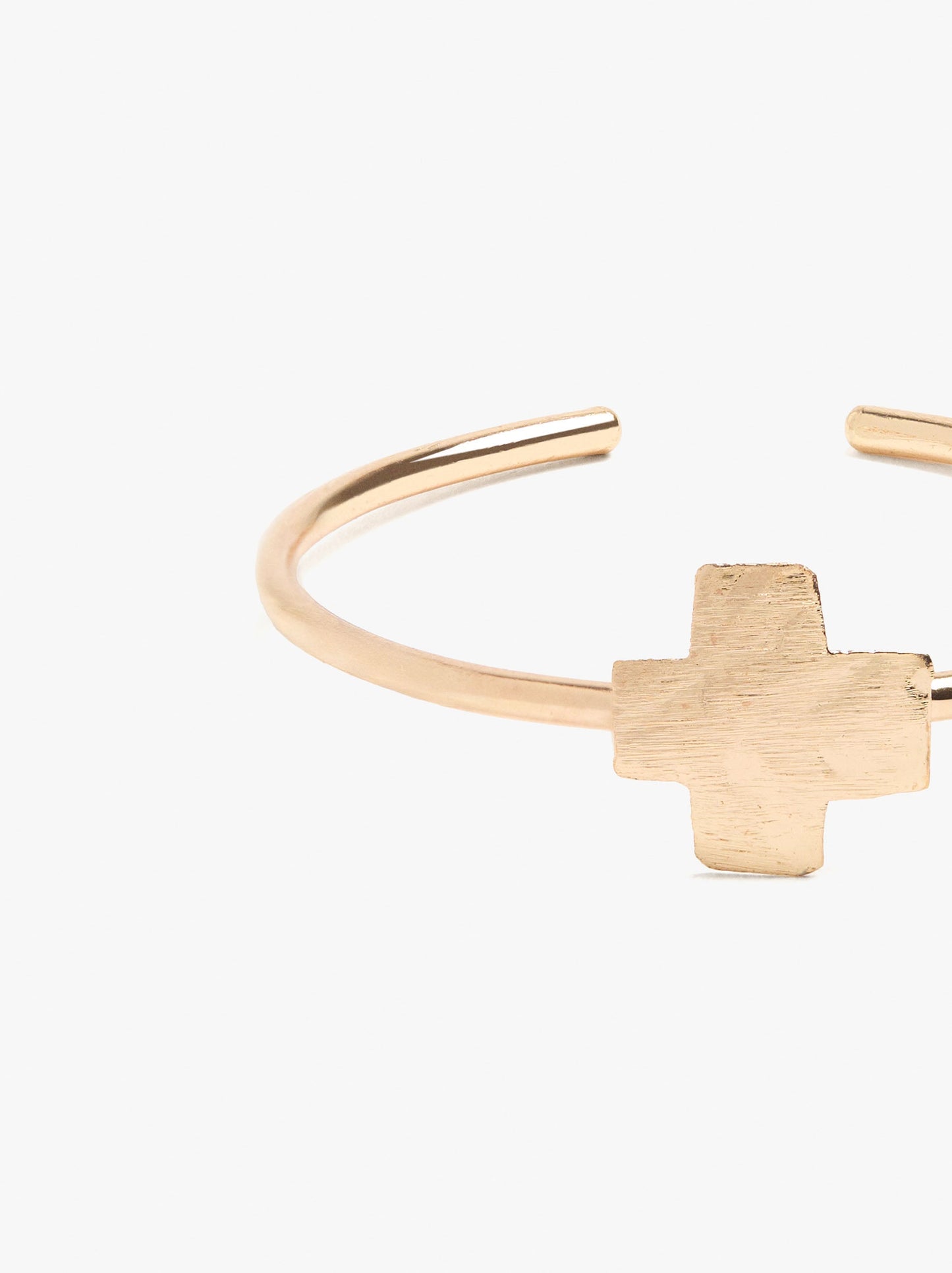 Open Bracelet With Cross