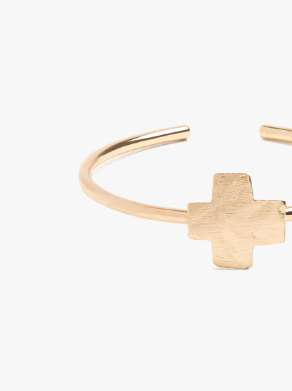 Open Bracelet With Cross