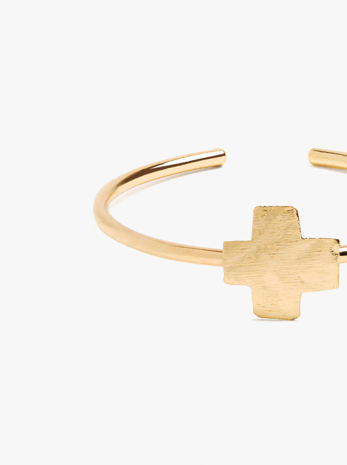 Open Bracelet With Cross