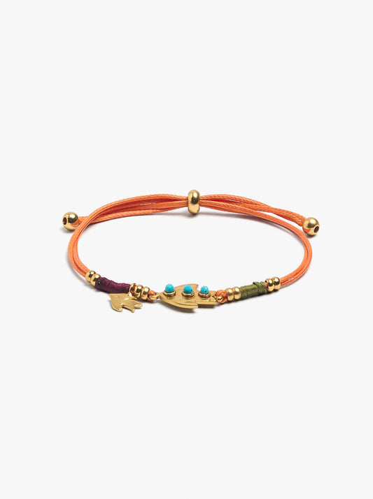 Adjustable Multicolor Bracelet With Charms And Stones