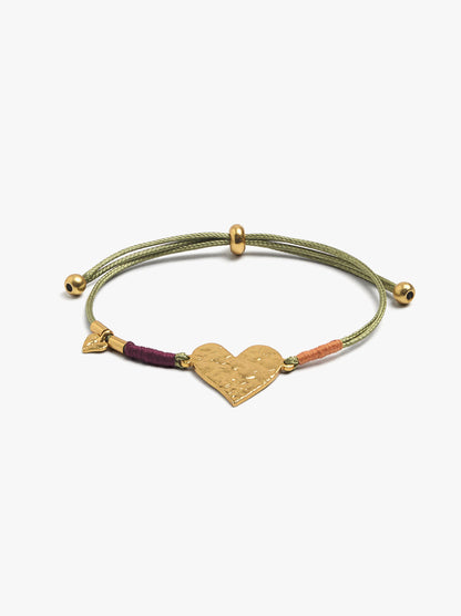 Adjustable Bracelet With Heart Charms