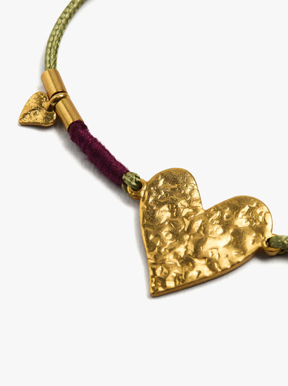 Adjustable Bracelet With Heart Charms