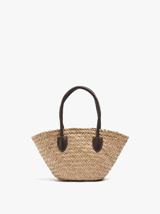 Tote Bag Of Straw With Removable Bag M