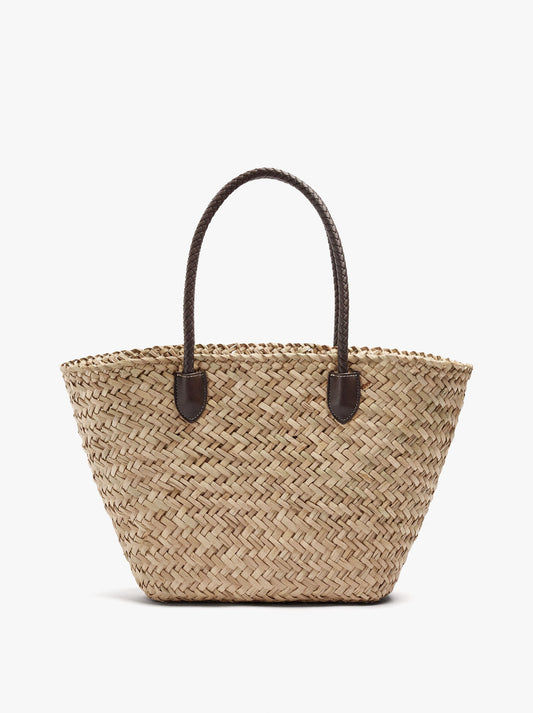 Shopper Bag Of Straw With Removable Bag L