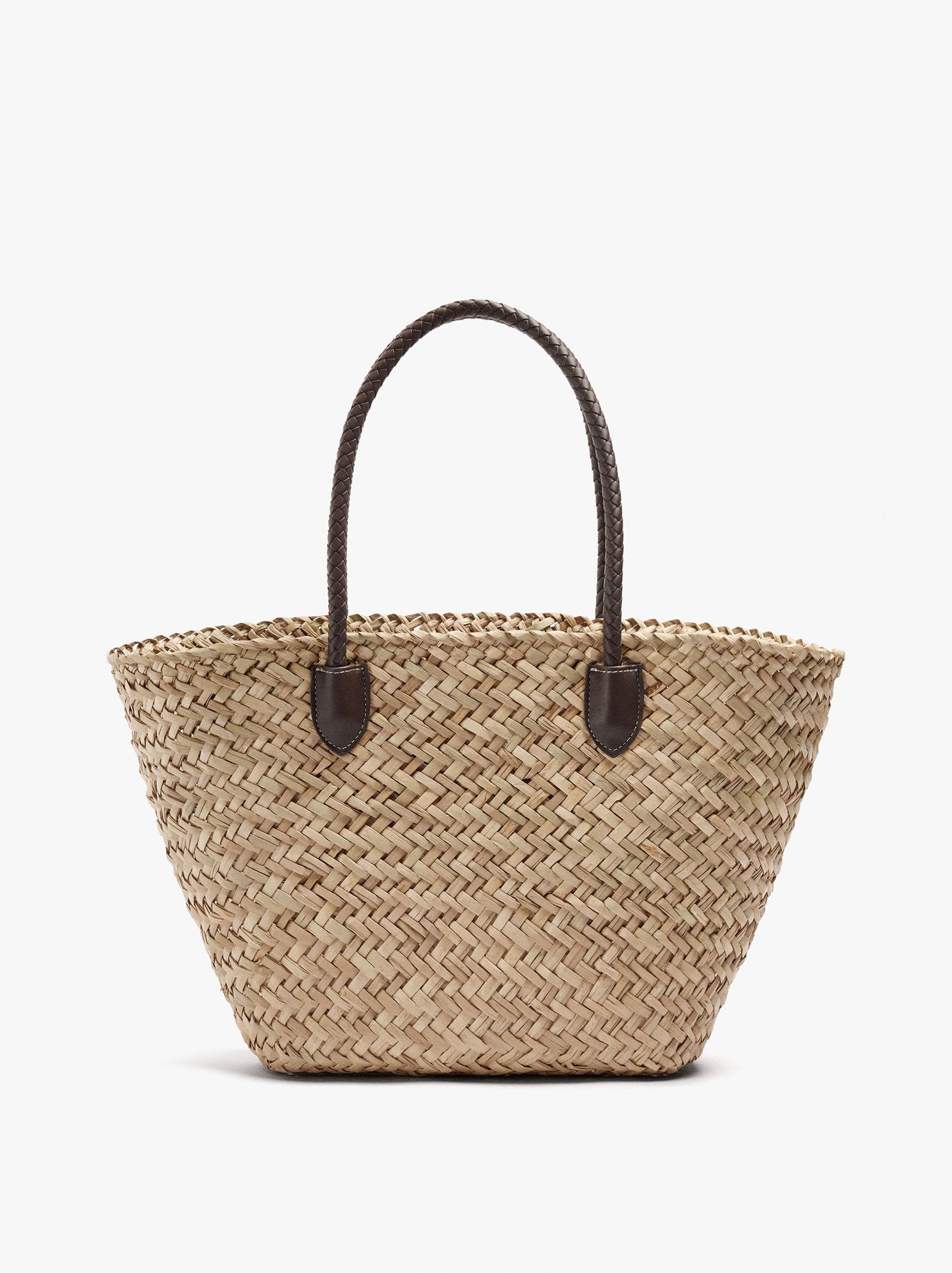 Shopper Bag Of Straw With Removable Bag L