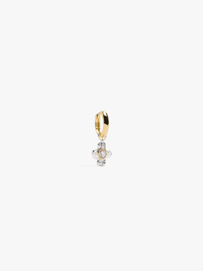 Bicolor Hoop Cross With Zirconia