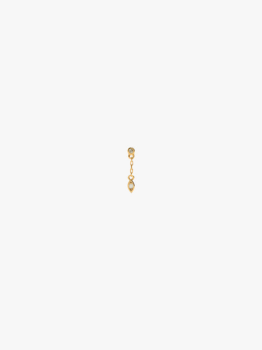 Individual Hoop Chain And Zirconia 18k Gold Plated