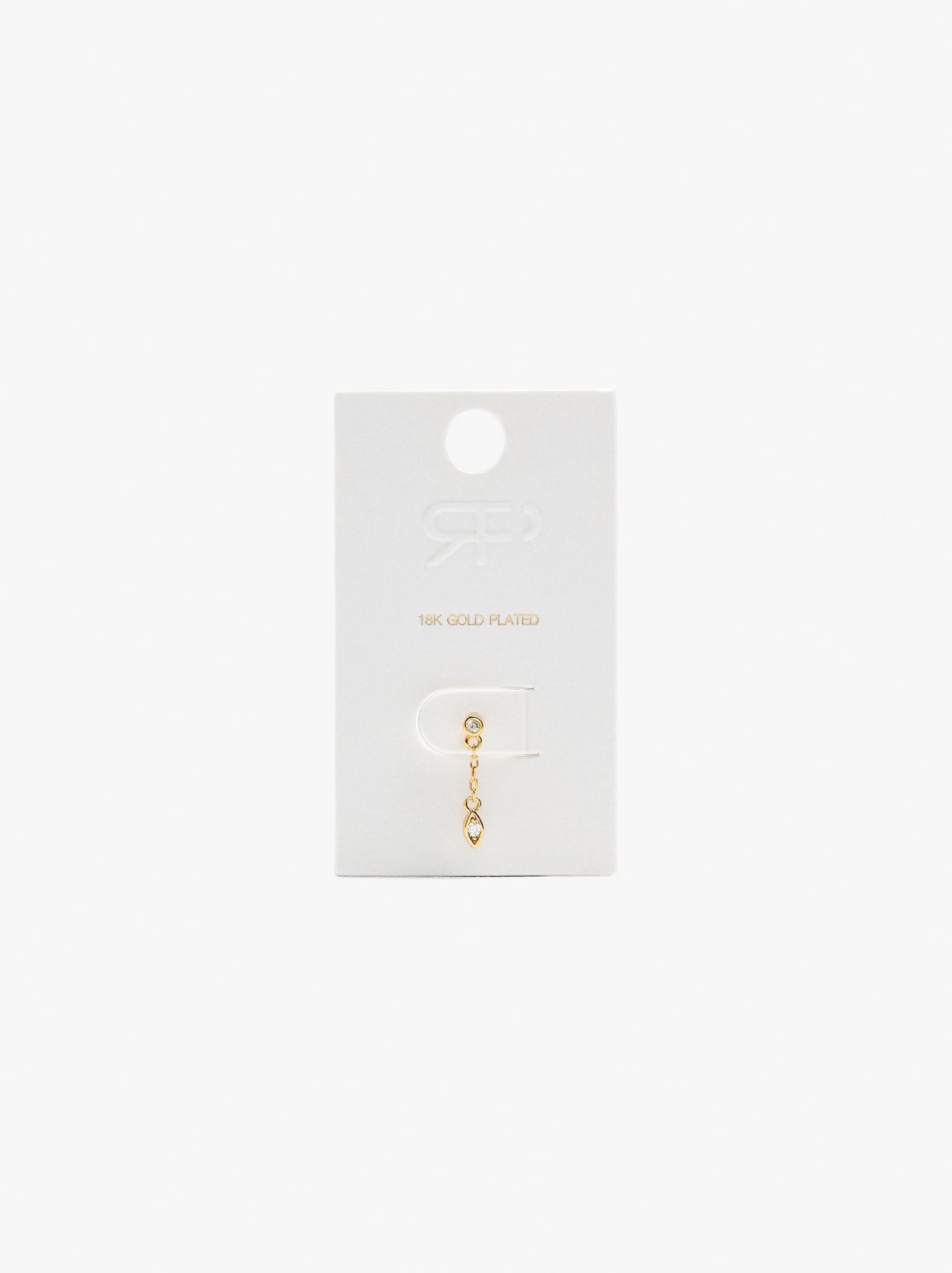 Individual Hoop Chain And Zirconia 18k Gold Plated