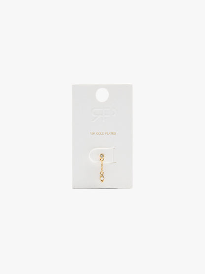 Individual Hoop Chain And Zirconia 18k Gold Plated