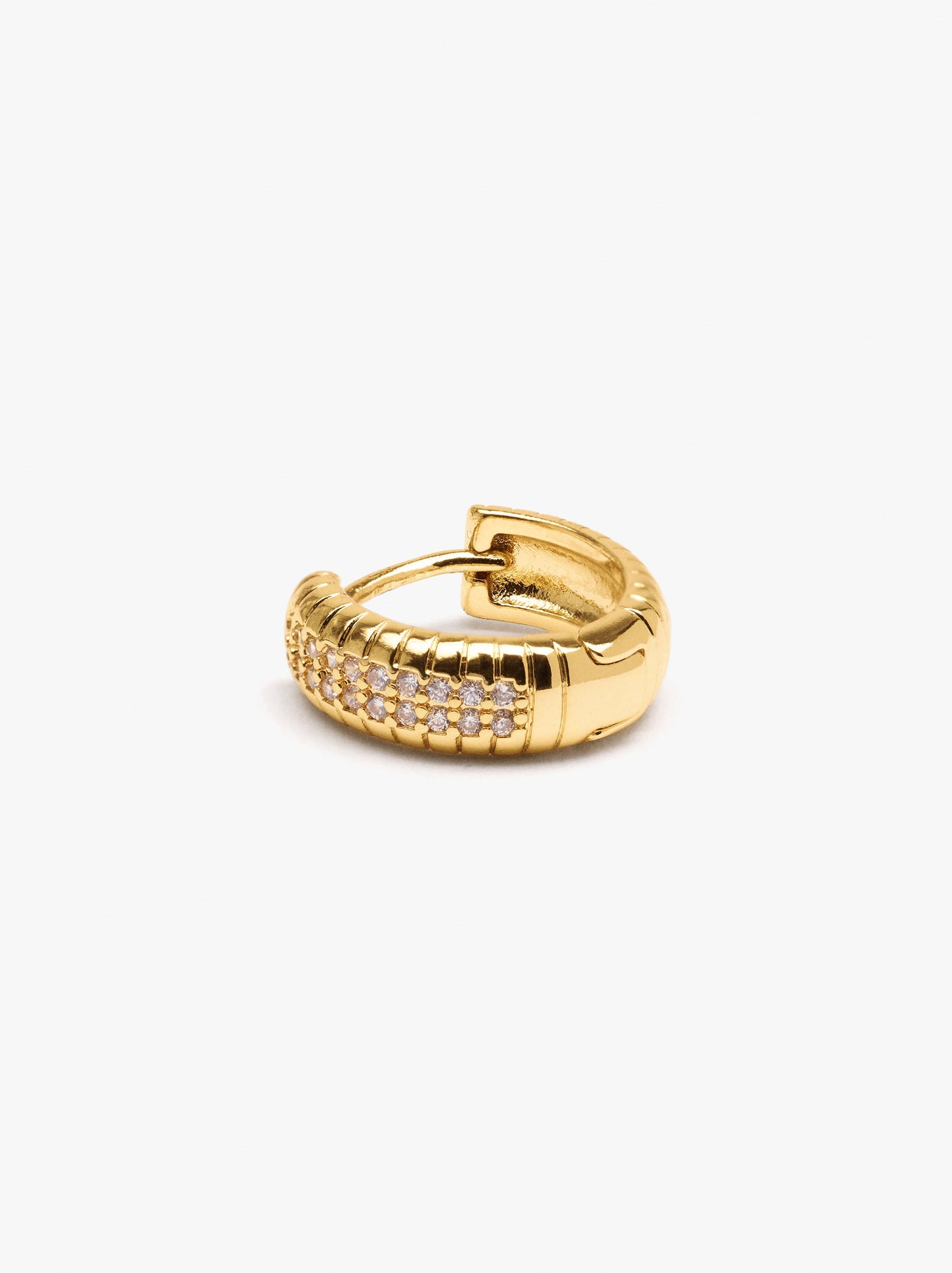 Individual Hoop Engraved With Gold Plated 18k
