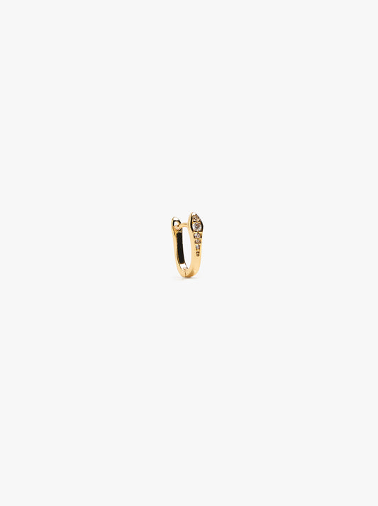 Individual Snake Hoop With Cubic Zirconia 18k Gold Plated