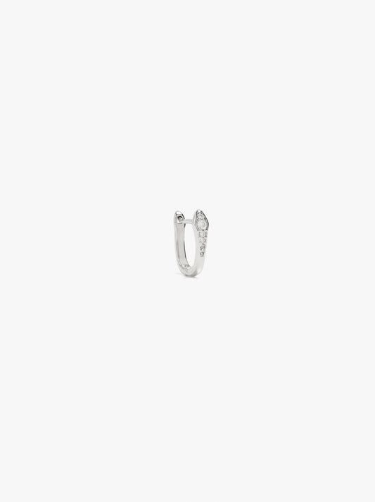 Individual Snake Hoop With Zirconia Silver Plated