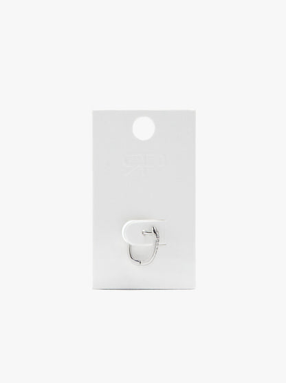 Individual Snake Hoop With Zirconia Silver Plated